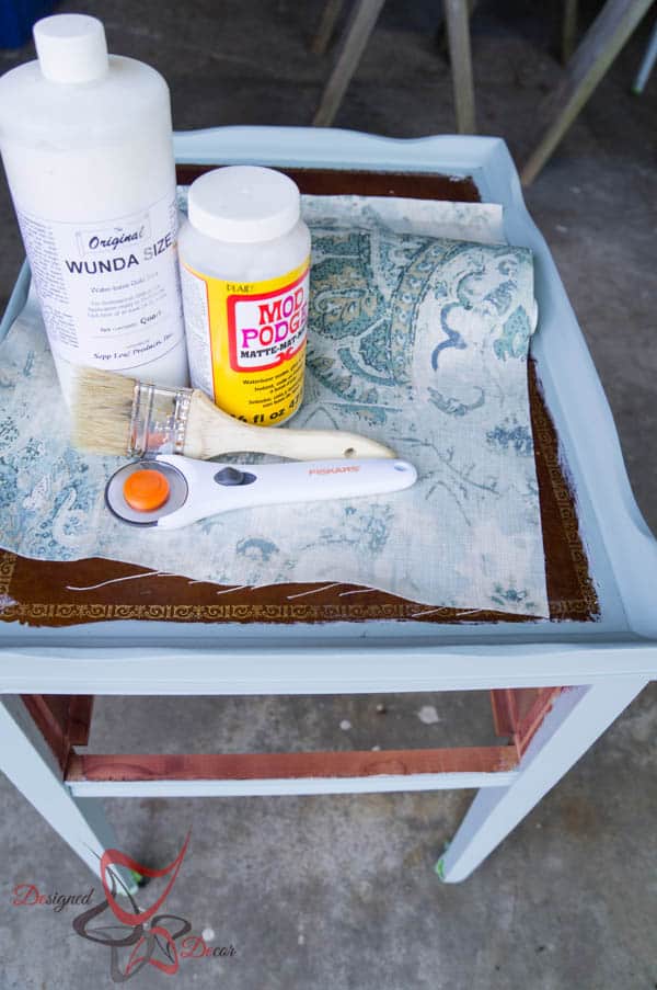 Supplies needed to transform leather top tables