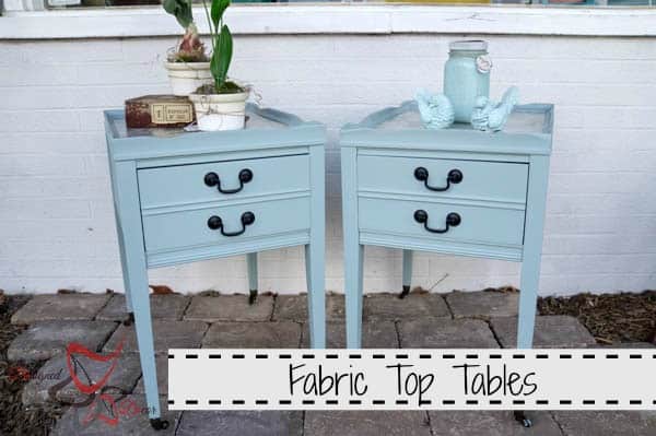 Leather Top Side Table - Fabric Accent Tables
