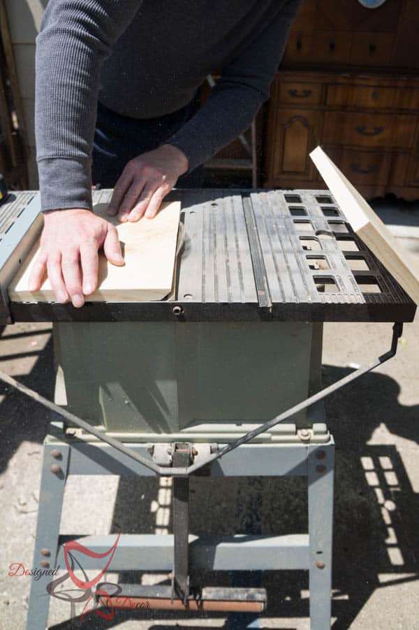 Cutting wood for wine bottle holder