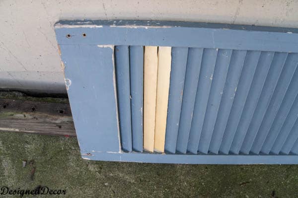 repairing a shutter with paint sticks-6