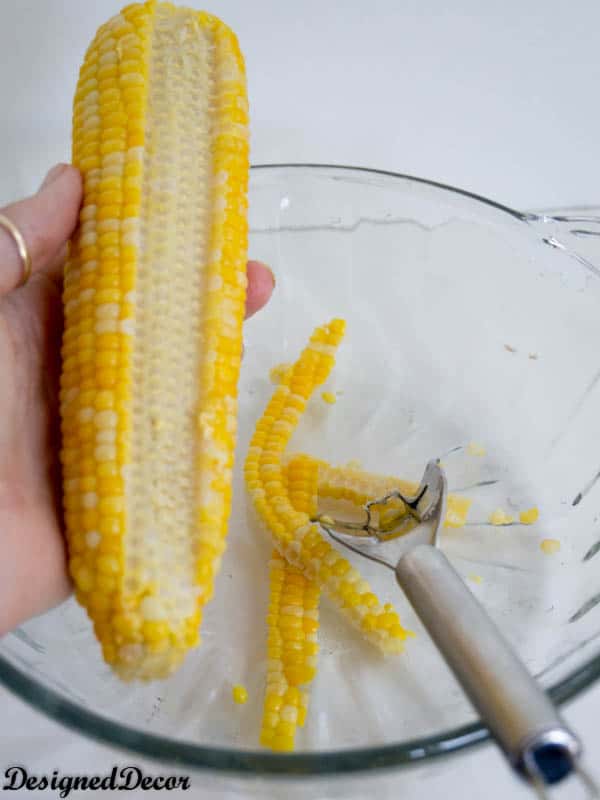 Simple corn on the cob removal
