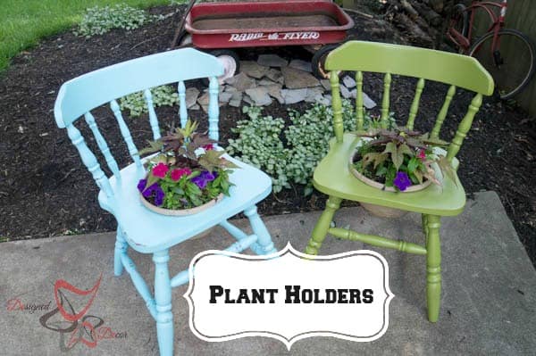 Chair Plant Holders-Re-purposed Wood Chairs