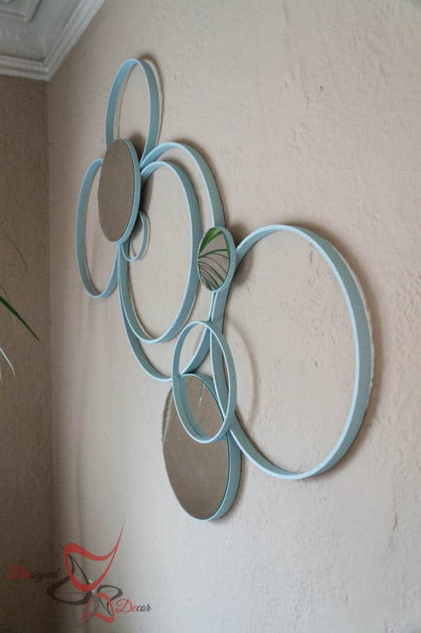  Circle  Wall  Decor  with Embroidery Hoops Designed Decor 