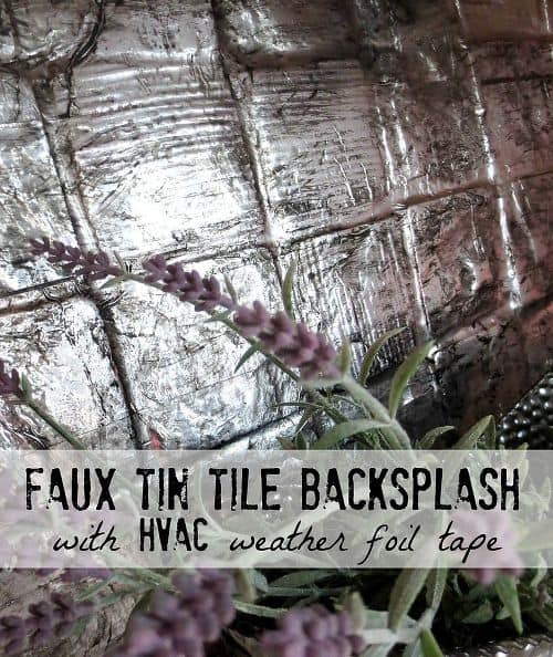 Faux Tin Tile Backsplash by Down to Earth Style