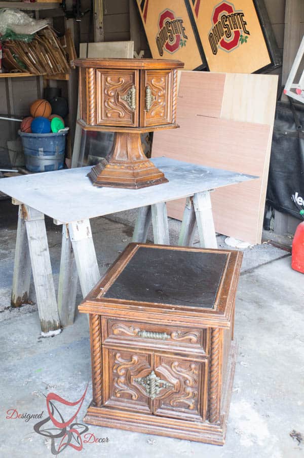 Ornate Side Tables - before