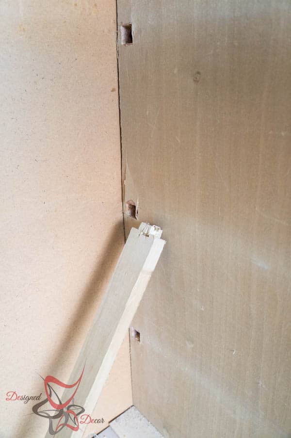 Patching holes with wood filler