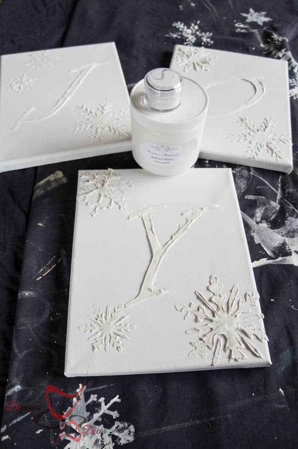 Embossing on canvas