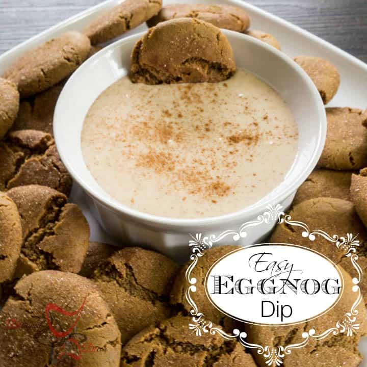 Ginger Snap Cookies with Easy Eggnog Dip-