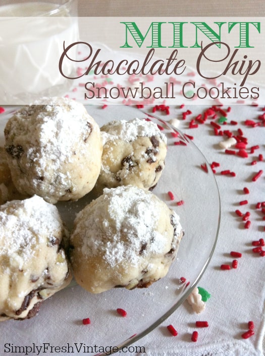 Mint-Chocolate-Chip-Snowball-Cookies-Holiday Cookie Round-up