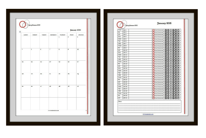 calendar pages