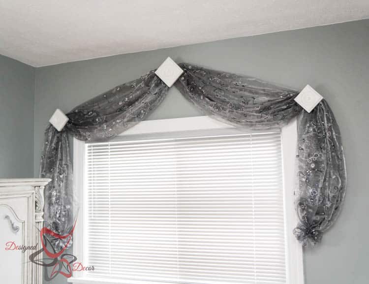 Scarf on sale valance sconces