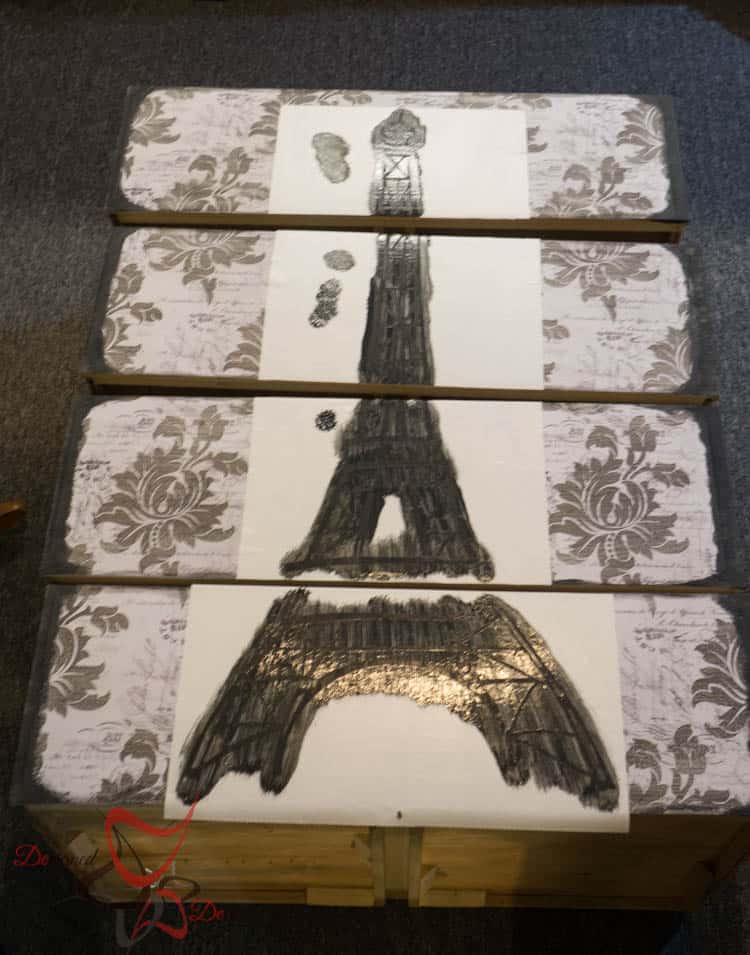 Eiffel Tower Dresser- How to stencil furniture. 