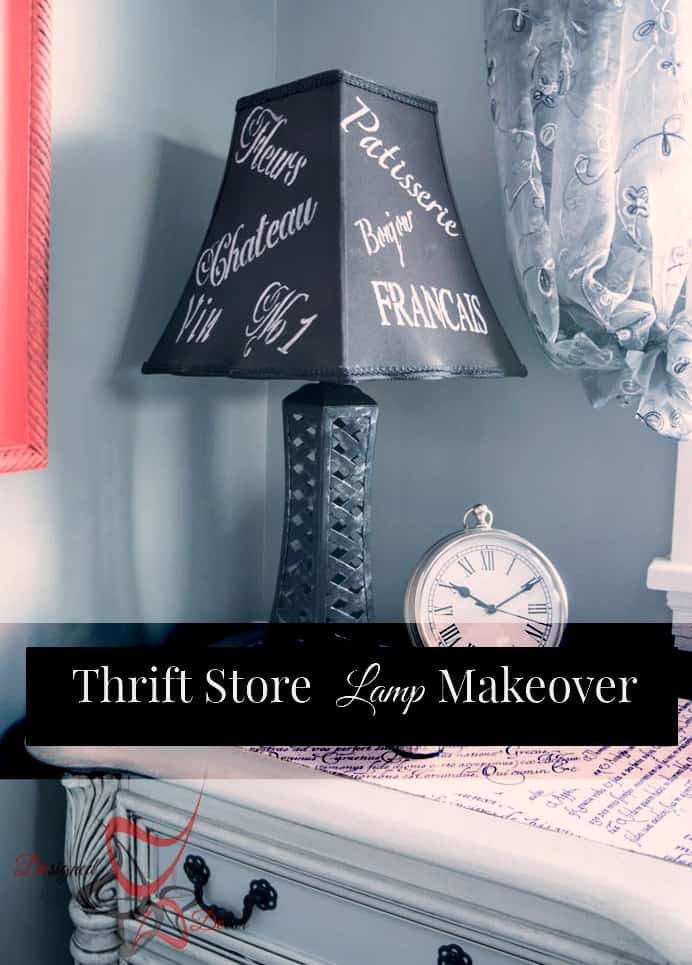 Thrift Store Lamp Makeover with Americana Multi-surface paint by Decor Art