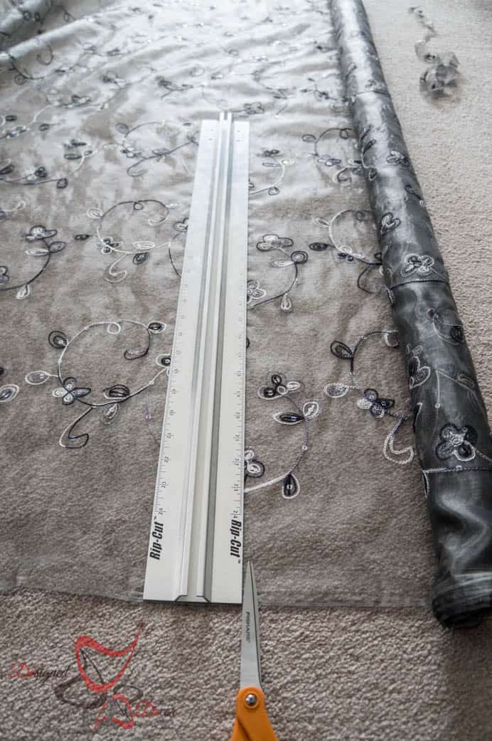 No Sew Scarf Valance-How to measure and cut