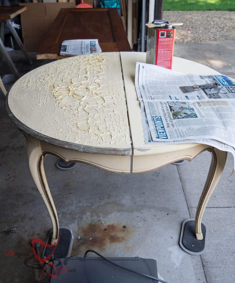 refinishing a factory painted table-
