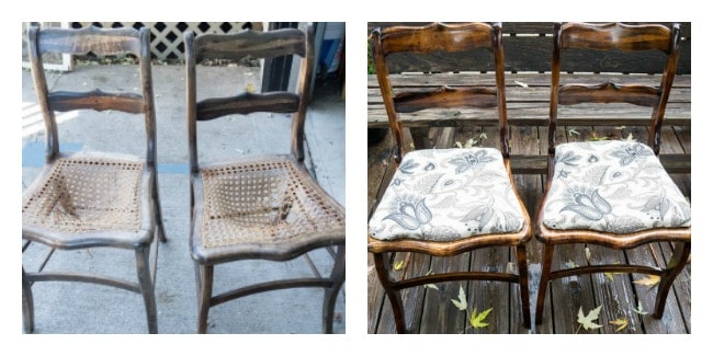 wood-chairs before and after a makeover