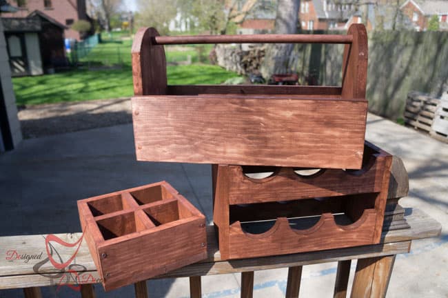 1 Power Tool Challenge- Garden Tool Box- Mason Jar Caddy-Wine Rack-18