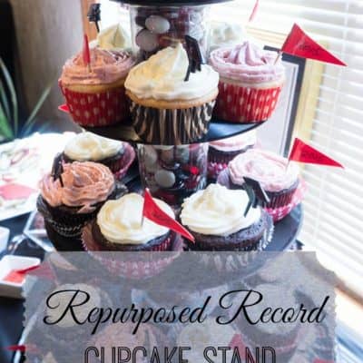 Repurposed Record Cupcake Stand!