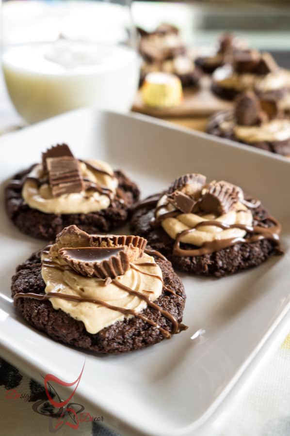 Peanut Butter Icing Chocolate Cake Cookies-5