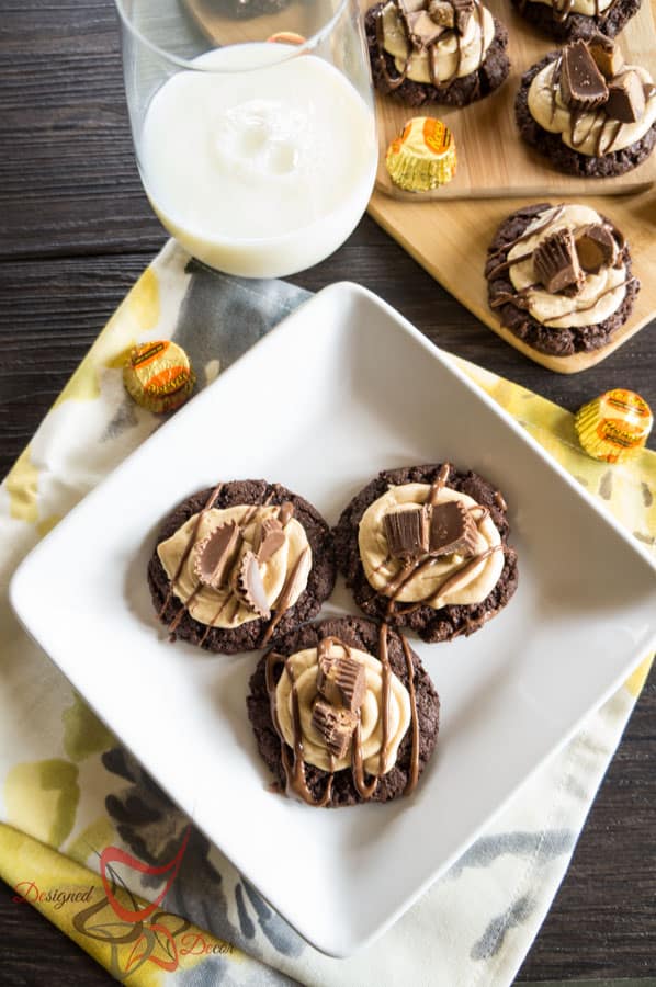 Peanut Butter Icing Chocolate Cake Cookies-6