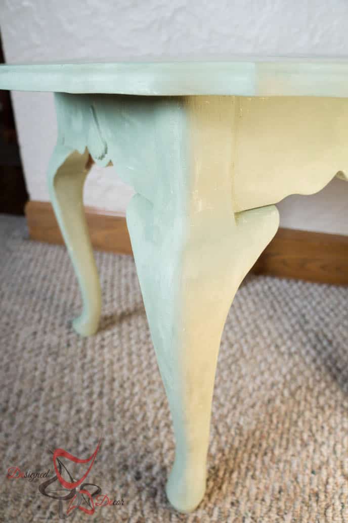 Shell Accent Table with La Chaux French Lime Paint-2