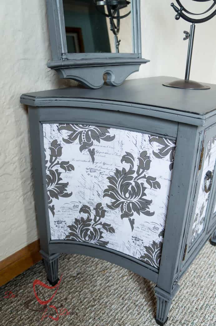 French decoupage side table-5