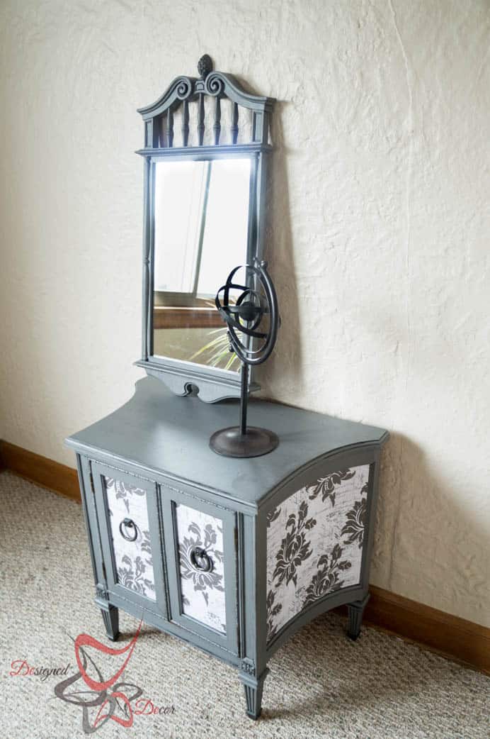 French decoupage side table