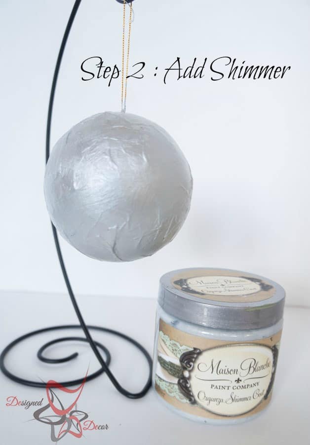 Making Paper Mache Ball Christmas Ornaments