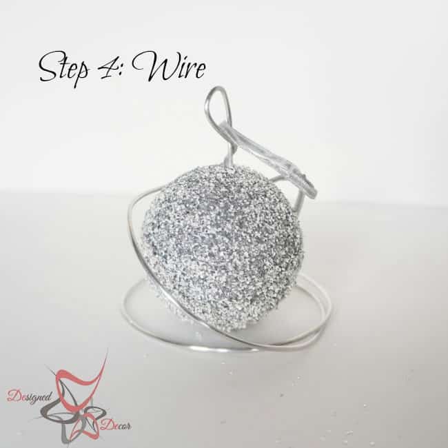 DIY-Glitter Styrofoam Ball Christmas Ornaments-Christmas Decorating on a budget- step 4