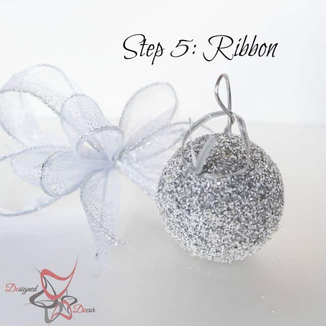 DIY-Glitter Styrofoam Ball Christmas Ornaments-Christmas Decorating on a budget- step 5