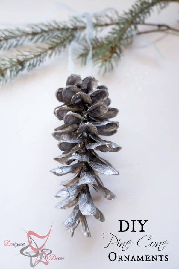 DIY-Pine Cone Christmas Ornaments-Christmas Decorating on a budget pinnable1