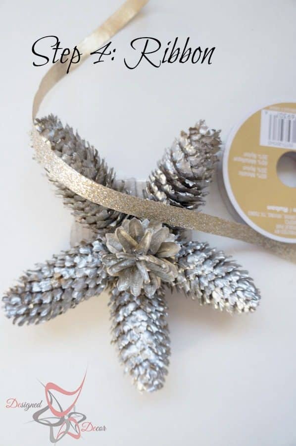 DIY-Pine Cone Christmas Ornaments-Christmas Decorating on a budget step 4