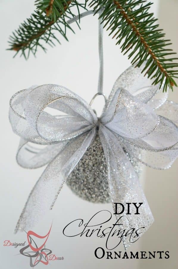 Styrofoam Ball Glitter Ornament- Christmas Decor on a Budget-Part