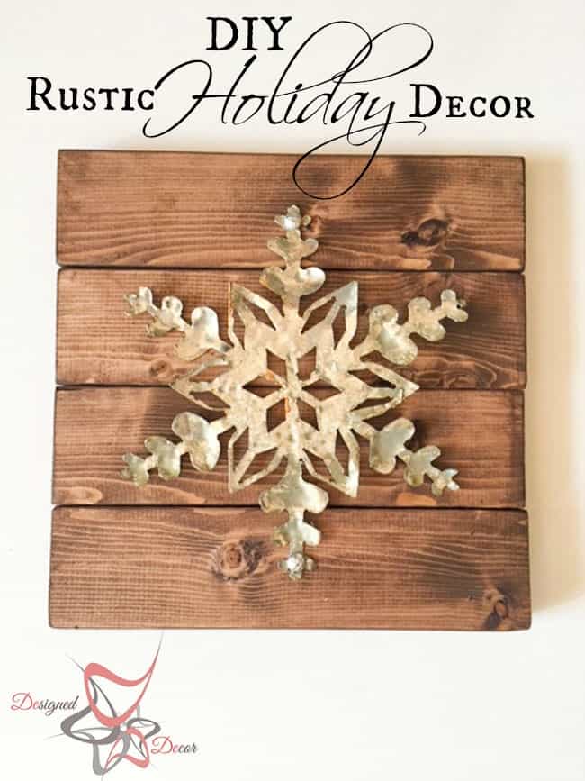 DIY-Wood Block Metal Snowflake - Holiday Decor- Wall Decor- pinnable