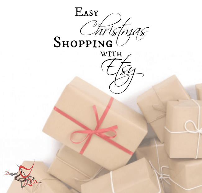 graphic with wrapped gifts Easy Christmas Shopping - Etsy
