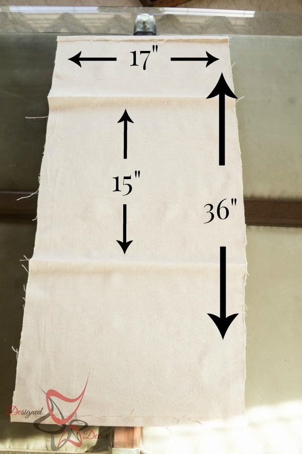 So Sew Easy Pillow Cover- DIY- Stenciled Fabric - Advent Calendar - measurements