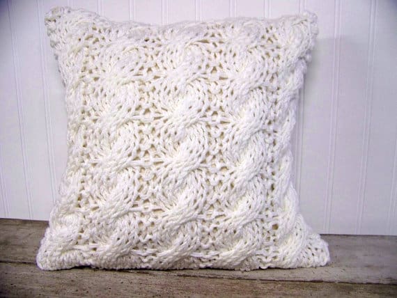 cable knit pillow cover
