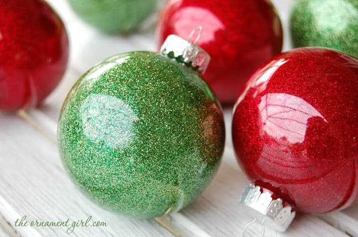 glitter glass ornaments