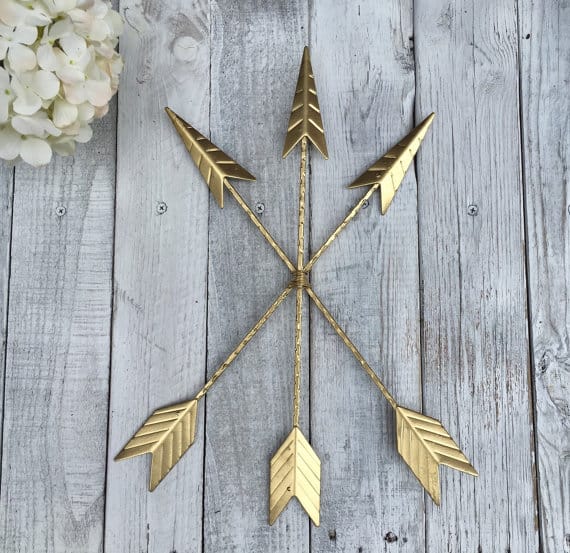 gold arrow wall hanging