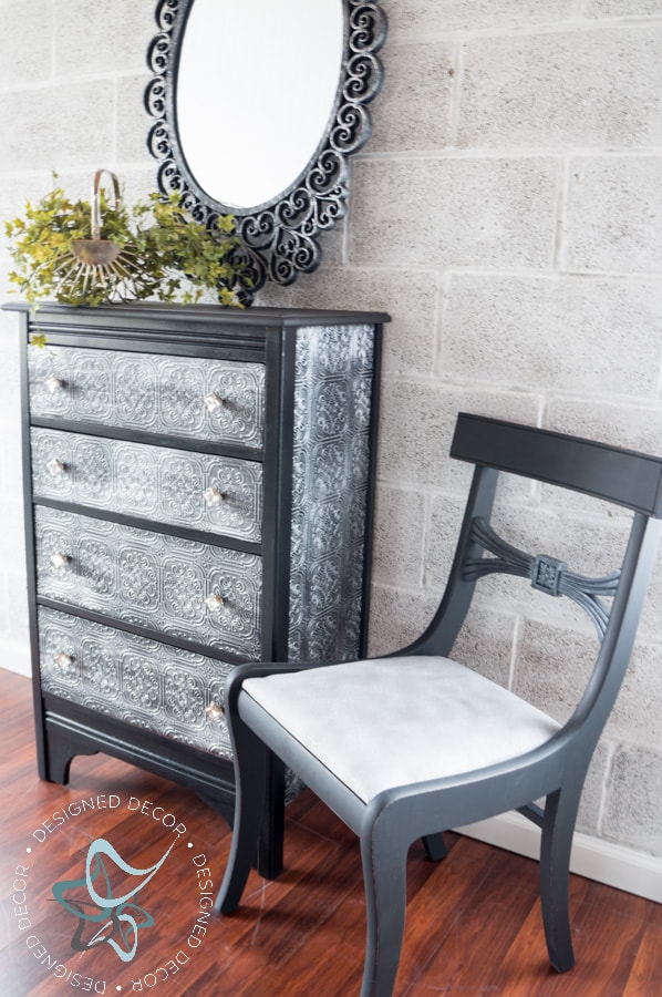 Textured-WallPaper-Dresser- GeneralFinishes- #Sponsor-Painted Furniture (12 of 20)