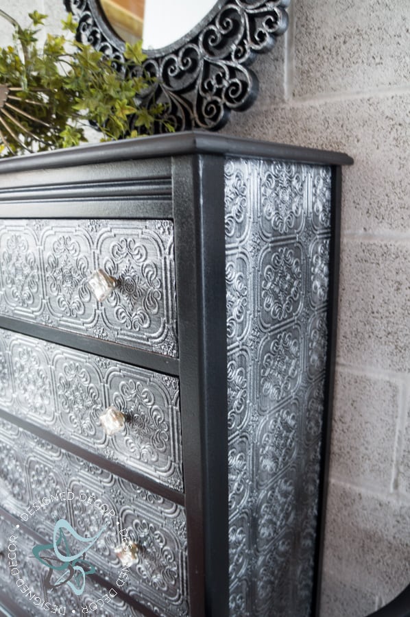 How to Wallpaper a Dresser