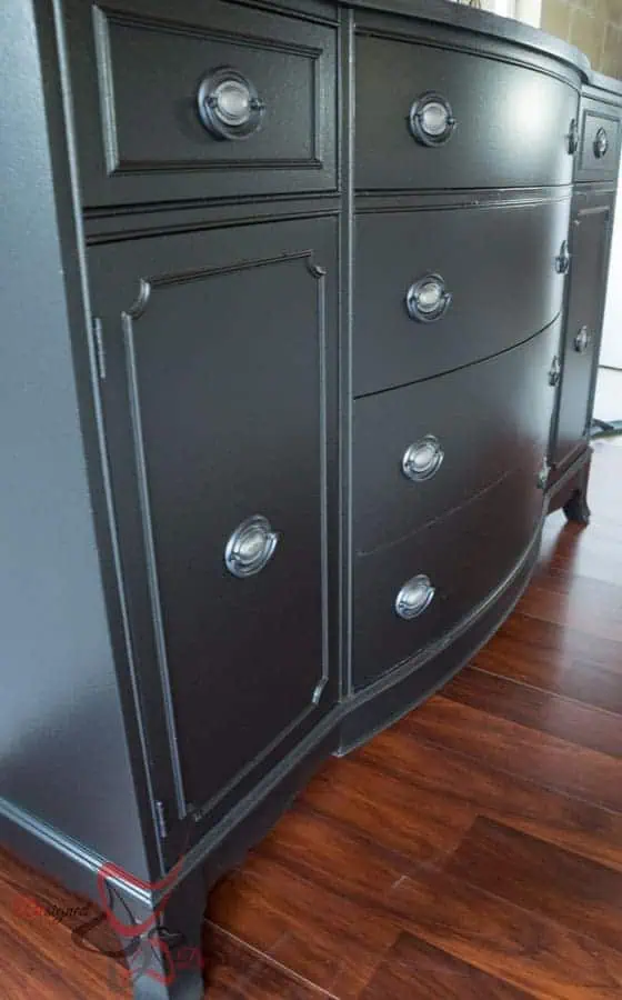 Black Metallic Buffet- Modern Masters- repainted furniture Black Metallic Buffet- Modern Masters (15 of 16)