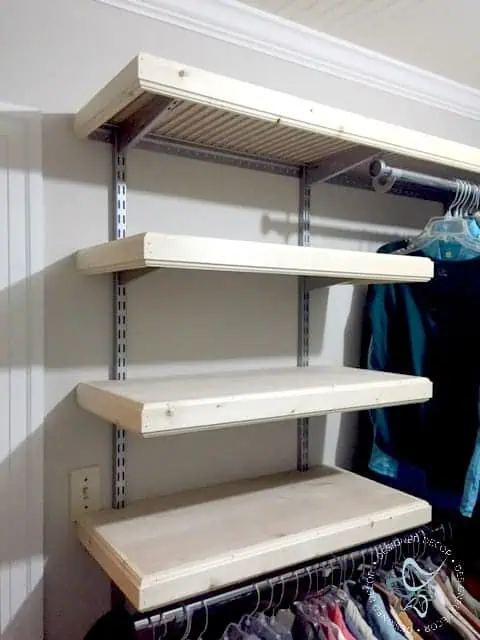 DIY- Wood- Cap-Shelves wood cap shelves- before stain