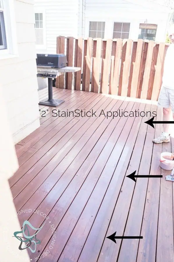 StainStick-Gap Wheel-HomeRight-Stain Applicator-Thompson's-Transparent-Stain StainStick-Gap Wheel-HomeRight-Stain Applicator-second application