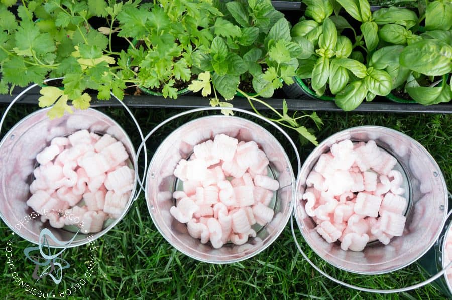 using Styrofoam in the bottom of planters