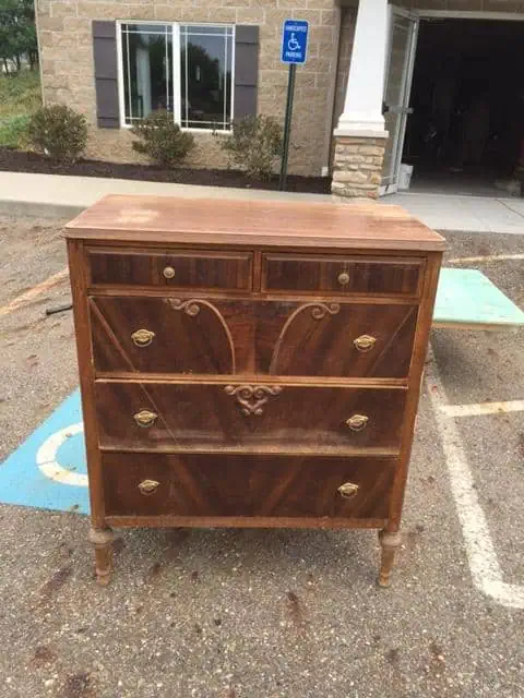 antique dresser before antique dresser before