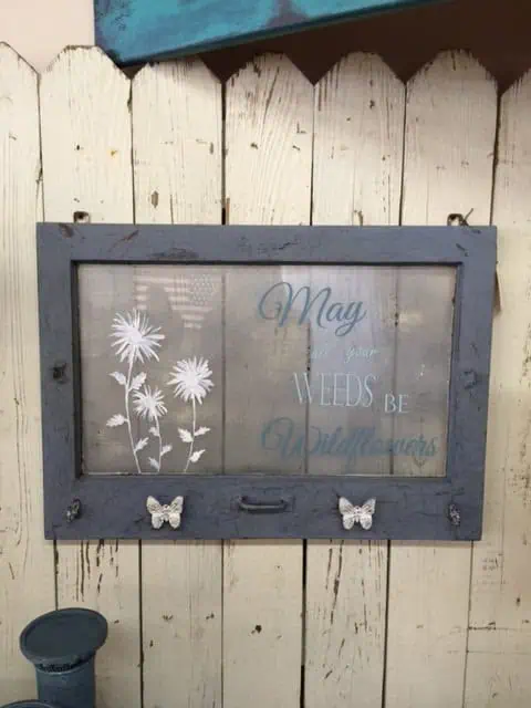 inspirational quotes- wall decor- diy projects Repurposed Window Wildflower Quotes