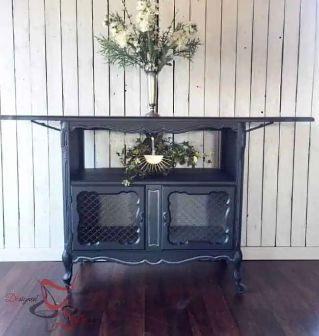 Modern Masters-Metallic Black Pearl- Drop-leaf-server-buffet black-server-buffet-4-of-6