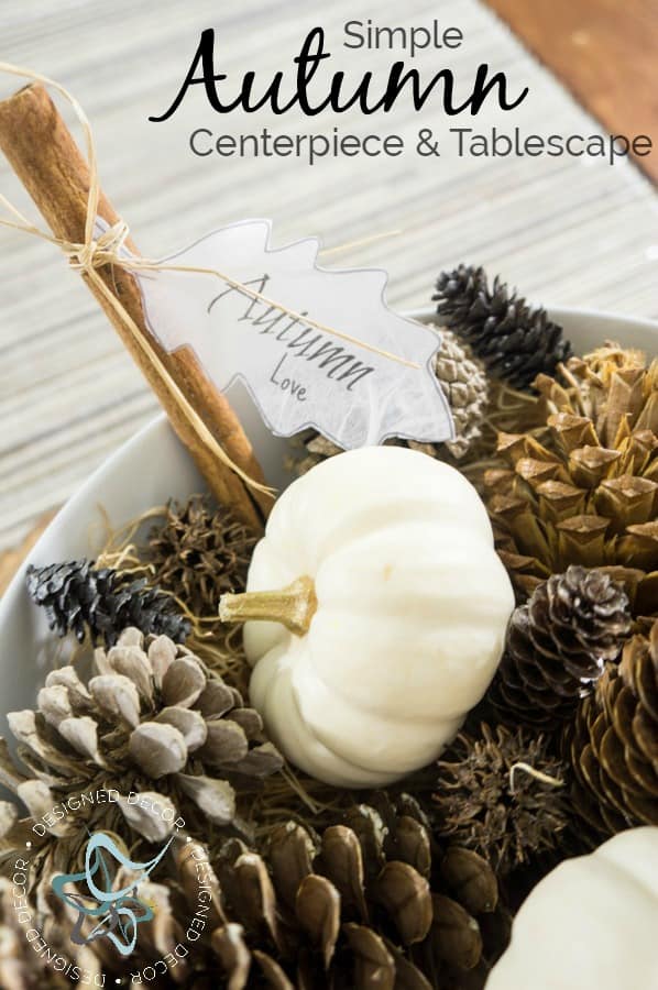 Simple Fall Pinecone Bowl Decor - A Pretty Fix