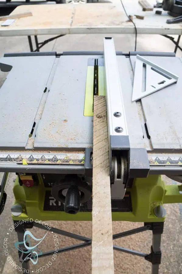 diy-a-frame-plant-stand- cut wood using a table saw-Ryobi diy-a-frame-plant-stand-35